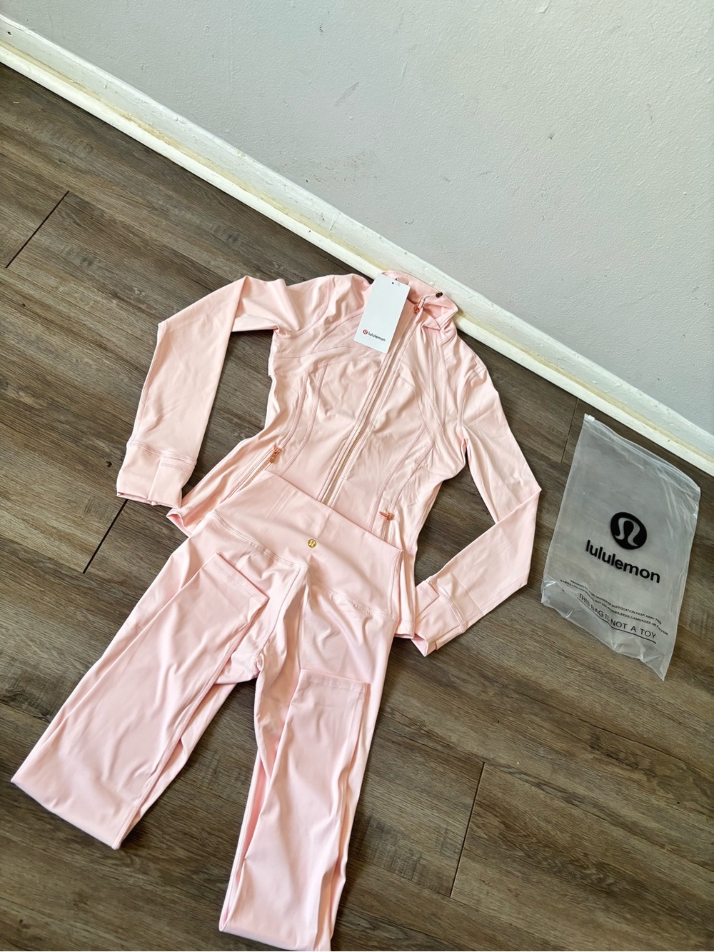 lululemon athletica Light Pink Full-Zip Women's Jumpsuit